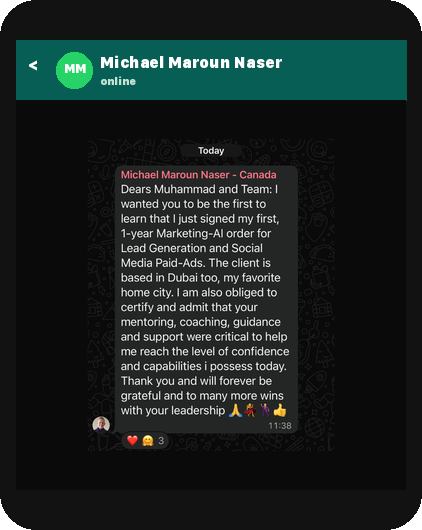 Michael Maroun Naser: Signed first 1-year Marketing-AI order